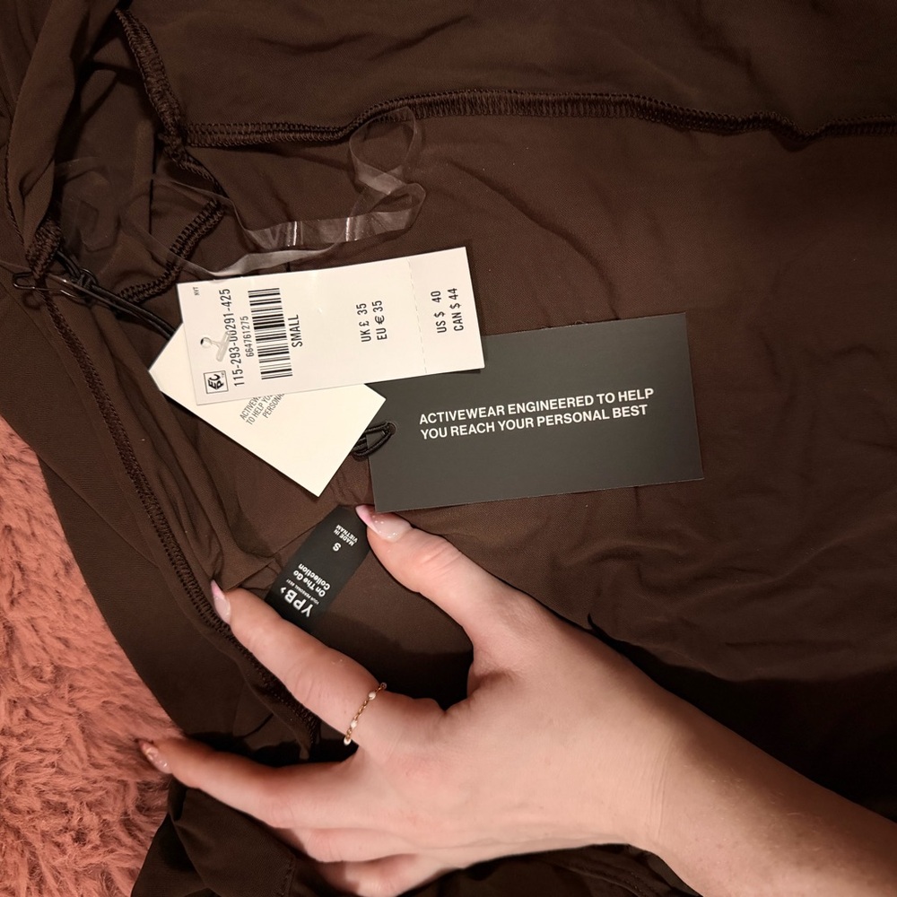 Brown Activewear wrap top